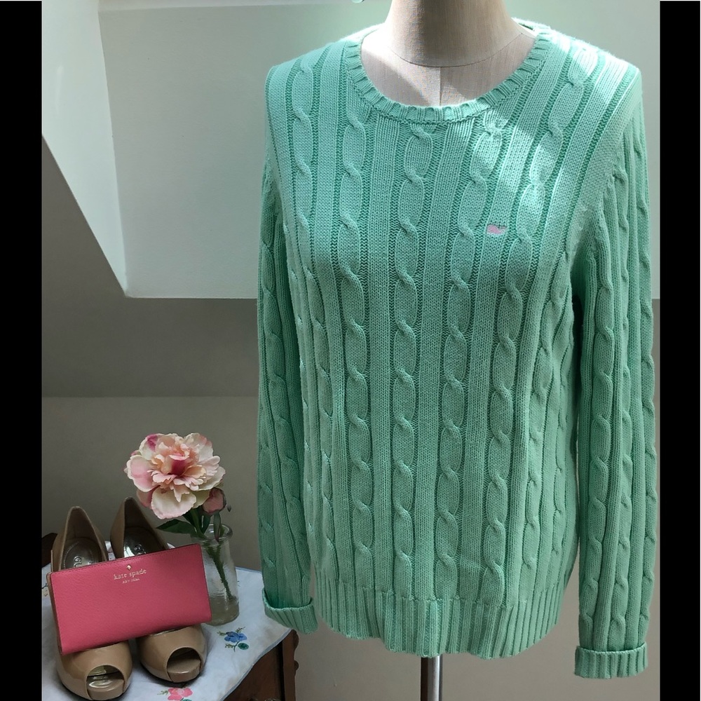 Vinyard Vines size L soft mint cotton sweater